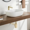 Balneo Brass Washbasin Siphon, Square Gold – Brushed Gold