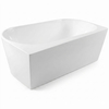 Freestanding bathtub wall-mounted Balneo VIVA PLUS NO RIM 150 x 75 cm white acrylic with frame made of stainless steel and 6 stabilizing legs with overflow and white plug