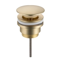 Balneo Universal Brass Click-Clack D-Type Sink Plug – Brushed Gold