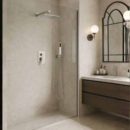 Balneo Cascade shower mixer set of 3 inox