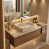 Washbasin BELORIA Solid Surface Cashmere Dune