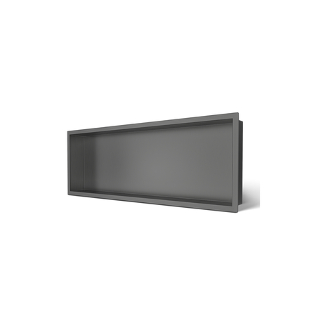 Balneo Wall Box One Gun Metal 45x20x10 cm stainless steel recessed shelf with flange