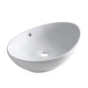 Balneo Zerra 59 × 39 cm White Ceramic Countertop Basin with White Overflow