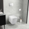 Concealed TOILET set Balneo frame / cistern frame Fix-Frame Standard with białą bowl TOILET Luga and button for choice