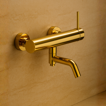 Balneo Cascade bath mixer model 1 shiny gold