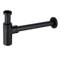 Trap basin brass Balneo black round