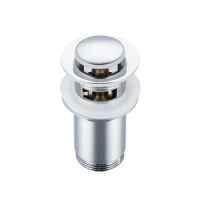 Basin plug brass Klik Klak E with overflow Chrome