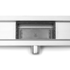 Odpływ liniowy podłogowy Balneo Duplex Next Inox 110 cm dwustronny ze stali nierdzewnej szczotkowanej z niskim syfonem i głębokim osadnikiem