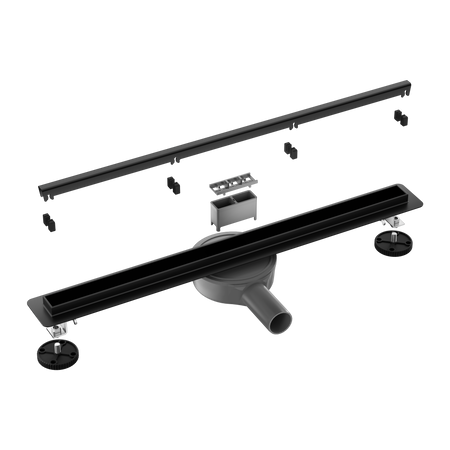 Odpływ liniowy podłogowy Balneo Slim & Low ProLine Black 100 cm czarny
