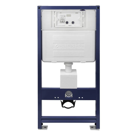 Zestaw podtynkowy WC Balneo stelaż Fix-Frame Standard z białą miską WC Luxa i przyciskiem do wyboru