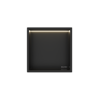 Balneo Wall Box LED recessed shelf Black 30 x 30 x 10 cm
