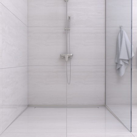 Slope profile Balneo inox floor front 130 cm