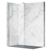 Shower screen Balneo Beira 60 x 200 cm chrome glass transparent 8 mm
