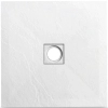 Brodzik z konglomeratu mineralnego Balneo Stone Tray 90 x 90 x 2,5 cm biały niski kwadratowy