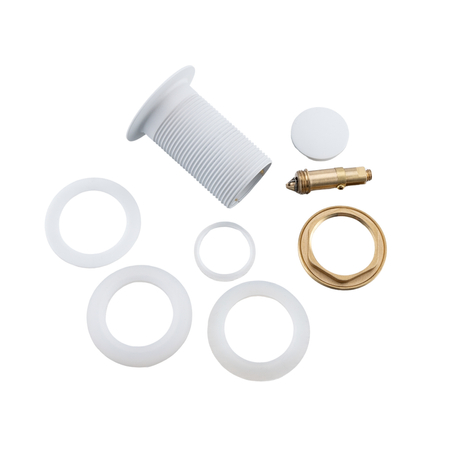 Basin plug brass Balneo Klik Klak B white without overflow