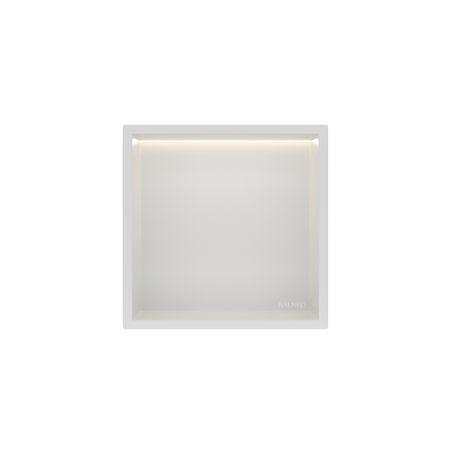 Półka wnękowa Balneo Wall Box LED Biała 30 x 30 x 10 cm