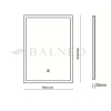 Balneo Lumin Rectangular Backlit Mirror 39 x 50 cm