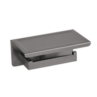 Paper holder with phone shelf Balneo Qarx gun metal