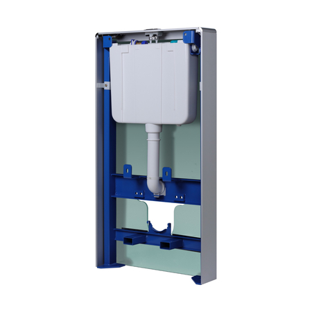 Balneo Fix-Frame Glass Milky surface-mounted WC frame, white, tempered glass