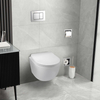 Balneo Luna White Rimless Wall-Hung WC Pan, Collarless, with Slow-Closing Duroplast Seat