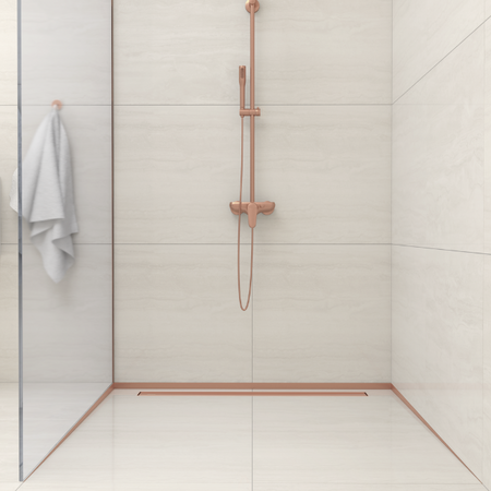 Listwa spadkowa Balneo miedziana przyścienna lewa 120 cm