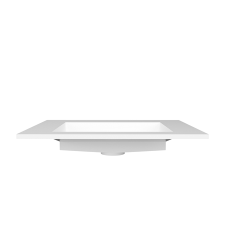 Umywalka ALVERIA Solid Surface Coco White/Biała z odpływem liniowym 60 cm
