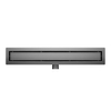 Balneo Duplex Next Gun Metal 60 cm double-sided brushed stainless steel floor drain with low siphon and deep trap