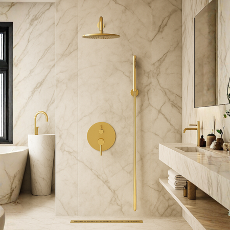 Bateria prysznicowa Balneo Cascade zestaw 2 gold