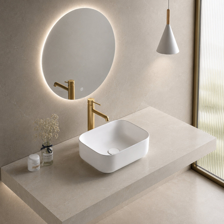 Balneo Natra 40.5 × 30 cm White Ceramic Countertop Sink