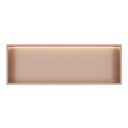 WALL-BOX ONE - COPPER z LED - 30x90x10 cm