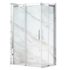 Kabina prysznicowa rozsuwana Balneo Rio 80 x 90 cm chrom transparentna