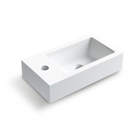 Umywalka nablatowa Balneo Vega 40 x 22 biała z konglomeratu