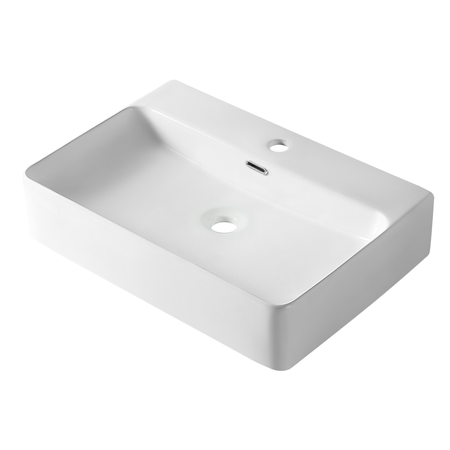 Balneo Neria 60 × 42 cm white ceramic countertop washbasin