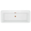 Balneo ROMA freestanding bathtub 170 x 80 cm white acrylic with stainless steel frame and 6 stabilising legs with overflow and copper plug