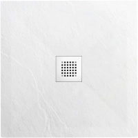 Balneo Stone Tray composite shower tray 90 x 90 x 2.5 cm white low square
