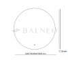 Lustro okrągłe podświetlane Balneo Roco 60 cm