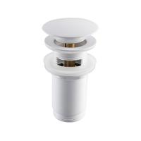 Basin plug brass Balneo Klik Klak C white with overflow