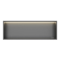Półka wnękowa Balneo Wall Box LED Gun Metal 90 x 30 x 10 cm