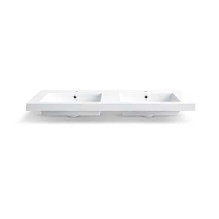 Balneo Mila countertop washbasin 120 x 45,8 cm white conglomerate