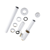Trap basin brass Balneo white round
