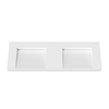 Seravia Solid Surface Washbasin, Coco White, with Double Linear Drain, 140 cm