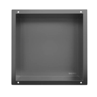 Półka wnękowa Balneo Wall Box No rim Gun Metal 30 x 30 x 10 cm ze stali nierdzewnej szczotkowanej bez kołnierza