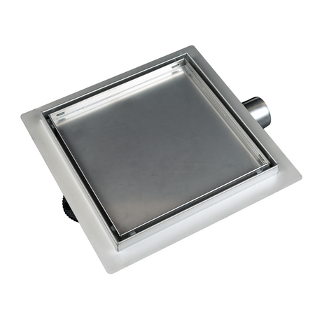 Drain floor square Balneo SQ-Drain 15 x 15 cm double-sided made of stainless steel brushed
