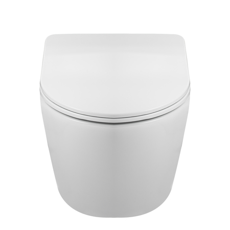 Balneo Luxa Tornado rimless white wall-hung toilet bowl with soft-close duroplast seat