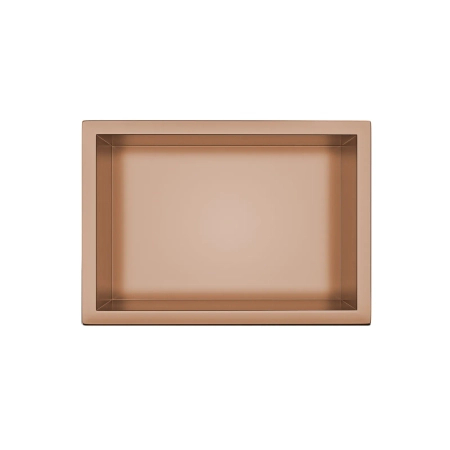 Półka wnękowa Balneo WALL-BOX ONE Copper 30x20x10 cm miedziana ze stali nierdzewnej z kołnierzem