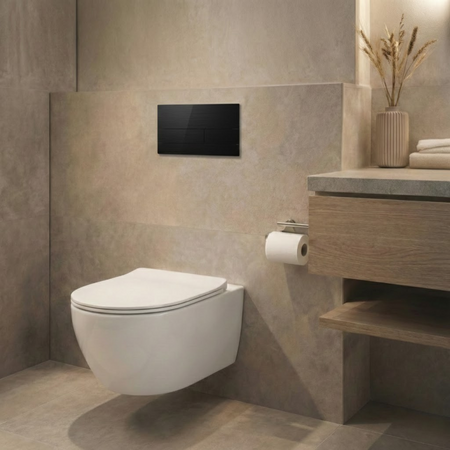 Flush button for toilet Balneo Flo black