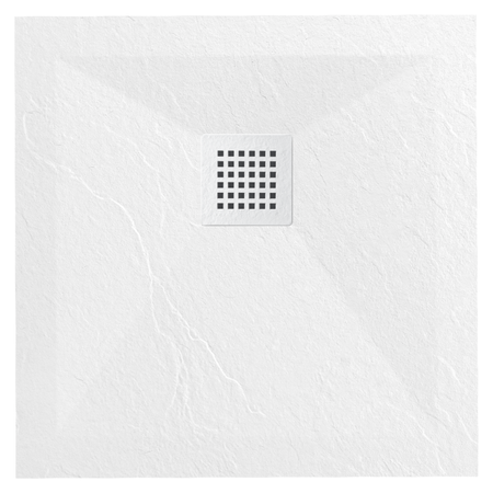 Balneo Stone Tray composite shower tray 90 x 90 x 2.5 cm white low square