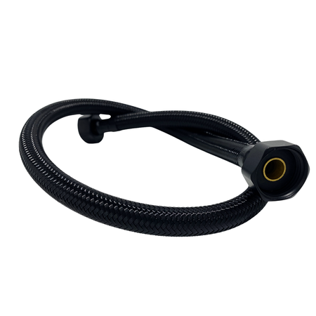 Wężyk przyłączeniowy Balneo PEX w oplocie czarnym 1/2" x 1/2" 60 cm