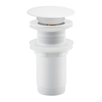 Basin plug brass Balneo Klik Klak C white without overflow