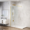 Shower screen Balneo Beira 70 x 200 cm gold glass transparent 8 mm